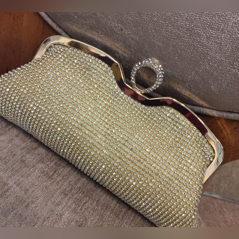 Rhinestone evening clutch bag